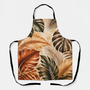 Herfst Tropisch Monstera Botanisch Patroon Schort