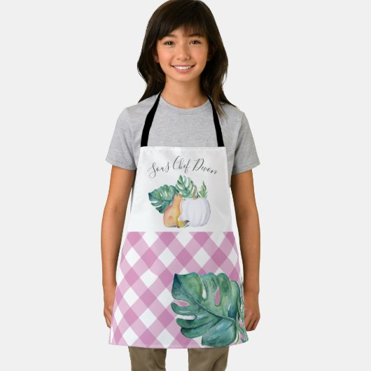 Herfst Tropische vos en witte pompoen Apron Schort (Insitu)