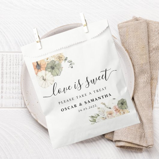 Herfst Trouw Favorietentas | Aquarel Pompoenen Bedankzakje