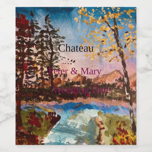  Herfst Trouwdag Wijnfles Labels Wijn Etiket (Enkel label)