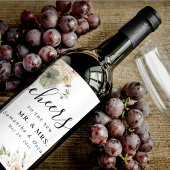 Herfst Trouwetiketten | Aquarel Pompoen Wijn Etiket