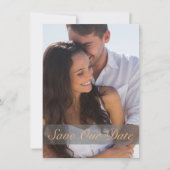 Herfst Trouwfoto Monarch Butterfly Save The Date (Voorkant)