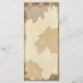  Herfst Trouwkerkprogramma Herfstbladeren Programmakaart (Achterkant)