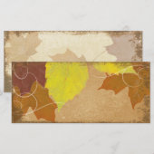  Herfst Trouwkerkprogramma Herfstbladeren Programmakaart (Voorkant / Achterkant)