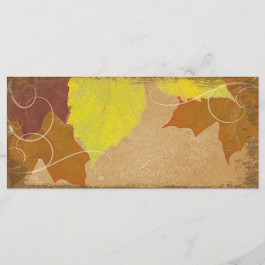  Herfst Trouwkerkprogramma Herfstbladeren Programmakaart (Voorkant)