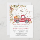 Herfst Truck Baby Shower Uitnodiging (Voorkant)
