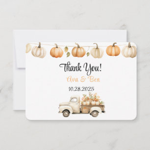 Herfst Truck met Pompoenen Dank u Kaarten