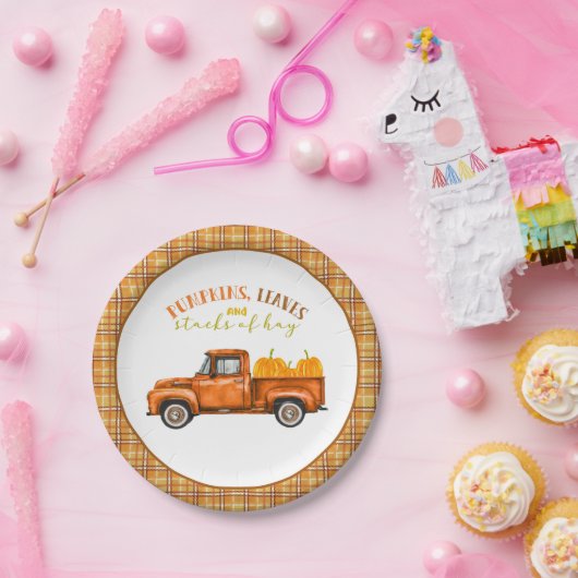 Herfst Truck Verjaardag Bord (Feest)