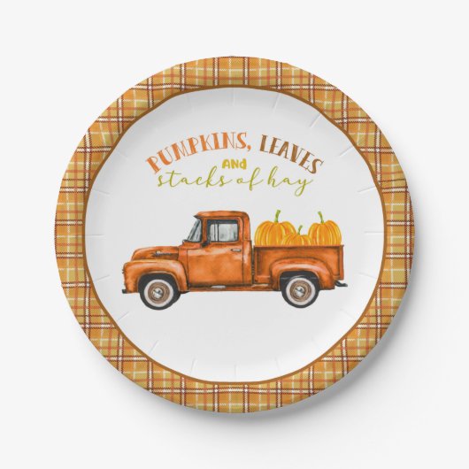 Herfst Truck Verjaardag Bord (Voorkant)