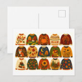 Herfst trui collage briefkaart (Voorkant / Achterkant)