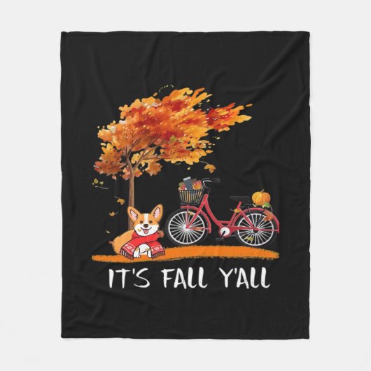 Herfst-trui-hond Grappig Grafisch Fleece Deken (Voorkant)
