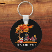 Herfst-trui-hond Grappig Grafisch Ontwerp Sleutelhanger (Voorkant)