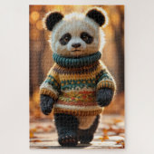 Herfst Trui Panda Puzzel Legpuzzel (Verticaal)