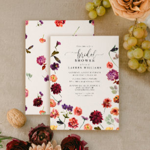  Herfst Tuin Bloemen Script Vrijgezellenfeest Kaart