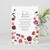  Herfst Tuin Bloemen Script Vrijgezellenfeest Kaart (Staand voorkant)