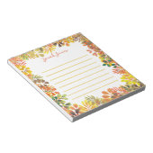 Herfst tuin botanische Waterverf bladeren bekleed Notitieblok (Schuin)