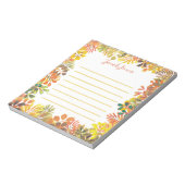 Herfst tuin botanische Waterverf bladeren bekleed Notitieblok (Linkerzijde)