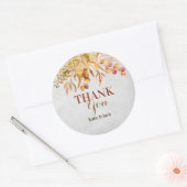 Herfst Tuin Bruiloft Bedankt Ronde Sticker (Envelop)