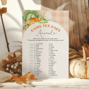 Herfst tuin Naam de baby dier baby shower spel