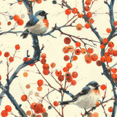 Herfst Tuin Tafelloper Vogels Bloeiende Accenten