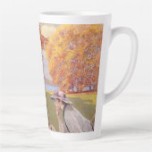 Herfst Tuin Theepartij Vintage Kunst Latte Mok (Rechts)