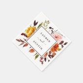 Herfst Tuin Waterverf bruiloft gepersonaliseerd Servet (Hoek)