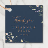 Herfst Tuin Wildflower Wedding Favoriet Labels (Voorkant)