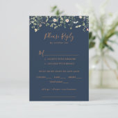 Herfst Tuin Wildflower Wedding Menu Keuzemenu RSVP (Staand voorkant)