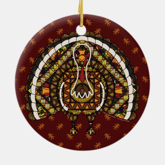 Herfst Turkey Ornament (Achterkant)