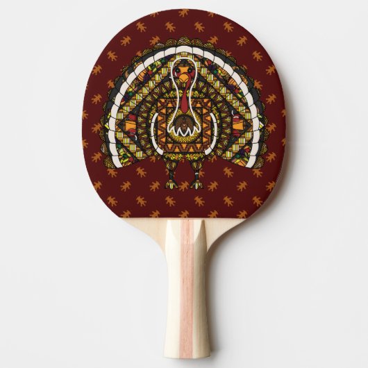 Herfst Turkey Ping Pong Paddle Tafeltennisbatje (Voorkant)