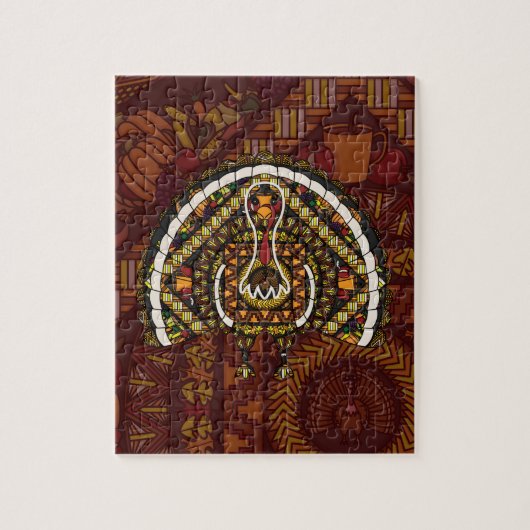 Herfst Turkey Puzzle Legpuzzel (Verticaal)