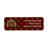 Herfst Turkey Return Address Label (Voorkant)