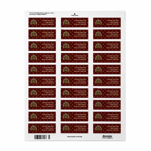 Herfst Turkey Return Address Label (Full Sheet)