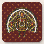 Herfst Turkey Square Onderzetter (Voorkant)