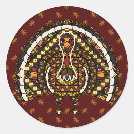 Herfst Turkey Sticker (Voorkant)