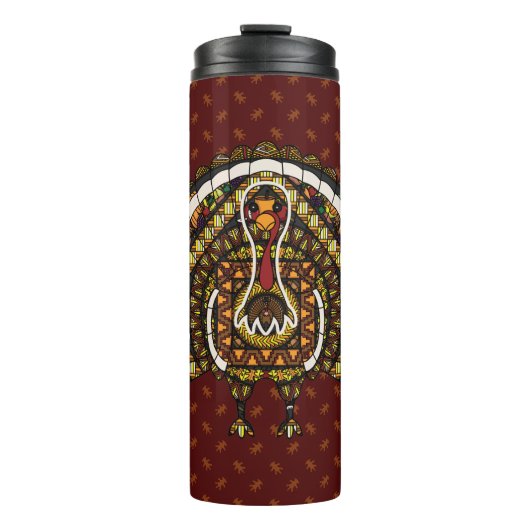 Herfst Turkey Thermal Tumbler Thermosbeker (Voorkant)