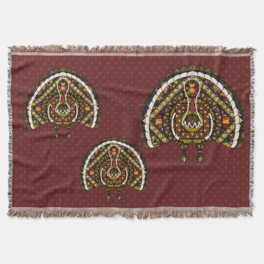 Herfst Turkey Throw Blanket Deken (Voorkant)