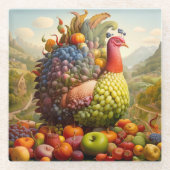 Herfst Turkije- 38 Glazen Onderzetter (Voorkant)