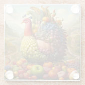 Herfst Turkije- 38 Glazen Onderzetter (Achterkant)