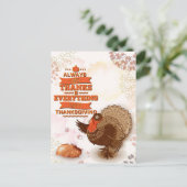  Herfst Turkije Pompoen Thanksgiving Groeten Briefkaart (Staand voorkant)