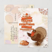  Herfst Turkije Pompoen Thanksgiving Groeten Briefkaart (Voorkant / Achterkant)