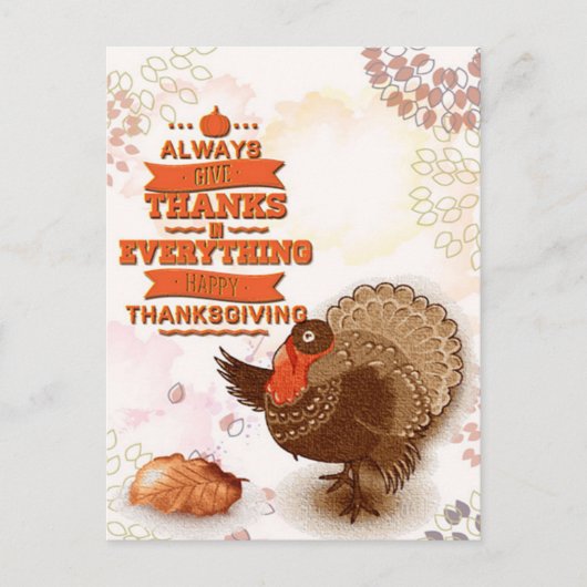  Herfst Turkije Pompoen Thanksgiving Groeten Briefkaart (Voorkant)