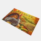 Herfst Turkije Pompoenen Happy Thanksgiving Doorma Deurmat (Schuin)