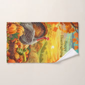 Herfst Turkije Pompoenen Thanksgiving Handdoek (Handdoek)