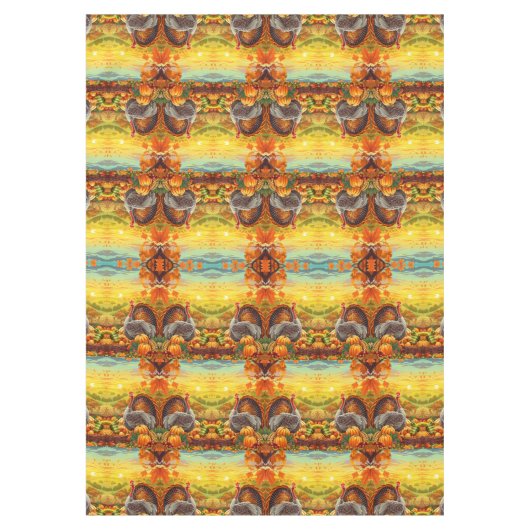 Herfst Turkije Pompoenen Thanksgiving tafelkleed (Voorkant)