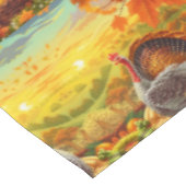 Herfst Turkije Pompoenen Thanksgiving tafelkleed (Gekanteld)