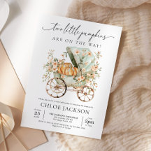 Herfst Twee Kleine Pompoen Herfst Tweeling Baby sh