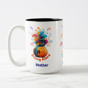 Herfst tweedelig koffiekopje tweekleurige koffiemok