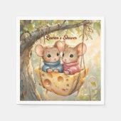 Herfst Tweeling Baby Shower Servet (Voorkant)
