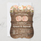 Herfst Tweeling Baby Shower Uitnodiging (Voorkant)